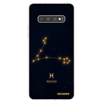 Picasee Samsung Galaxy S10 Plus G975 Hülle - Transparentes Silikon - PISCES