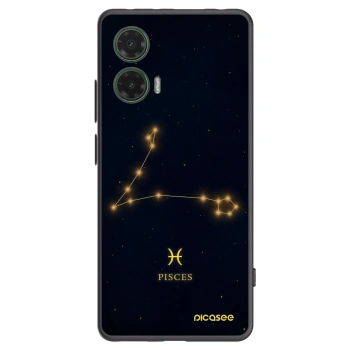 Picasee Motorola Moto G35 5G Hülle - Schwarzes Silikon - PISCES