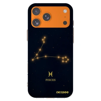 Picasee Apple iPhone 17 Pro Max Hülle - Transparentes Silikon - PISCES