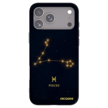 Picasee Apple iPhone 17 Pro Max Hülle - Schwarzes Silikon - PISCES