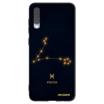 Picasee Samsung Galaxy A70 A705F Hülle - Schwarzes Silikon - PISCES