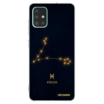 Picasee Samsung Galaxy A51 A515F Hülle - Transparentes Silikon - PISCES