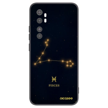 Picasee Xiaomi Mi Note 10 Lite Hülle - Schwarzes Silikon - PISCES