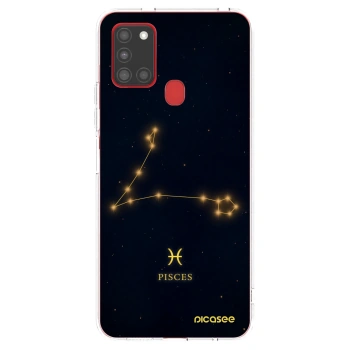 Picasee Samsung Galaxy A21s Hülle - Transparentes Silikon - PISCES