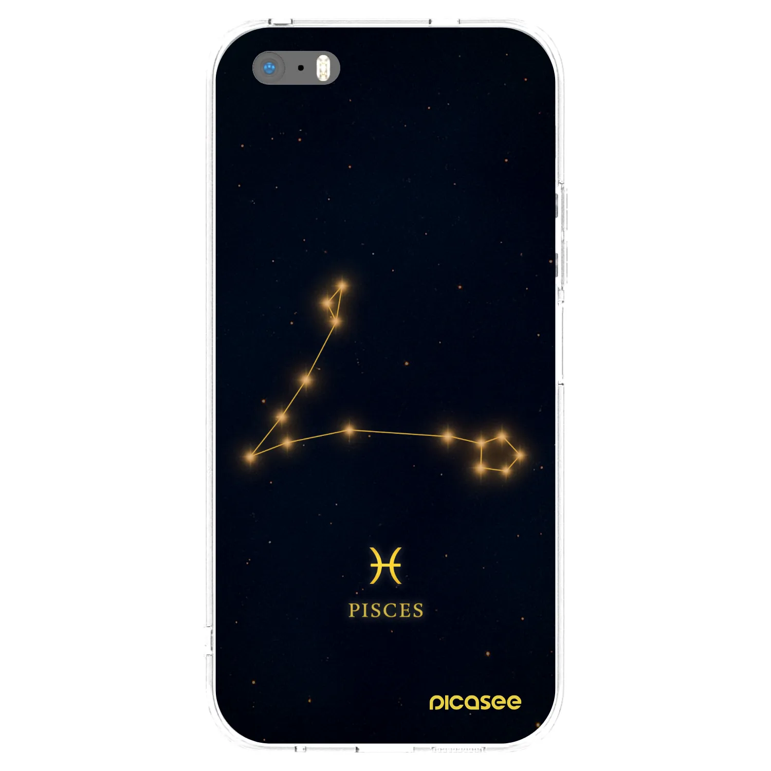 Picasee Apple iPhone 5/5S/SE Hülle - Transparentes Silikon - PISCES