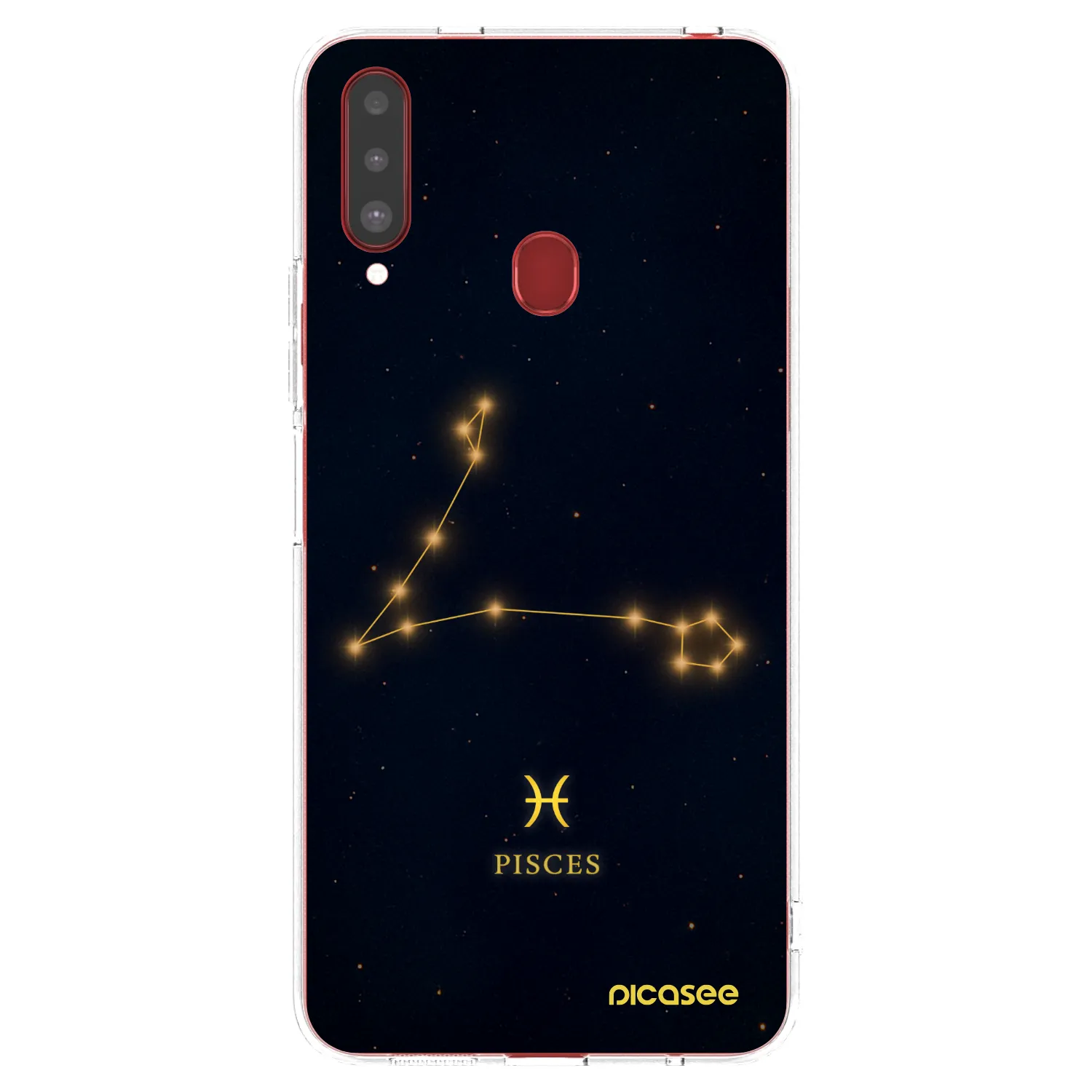 Picasee Samsung Galaxy A20s Hülle - Transparentes Silikon - PISCES