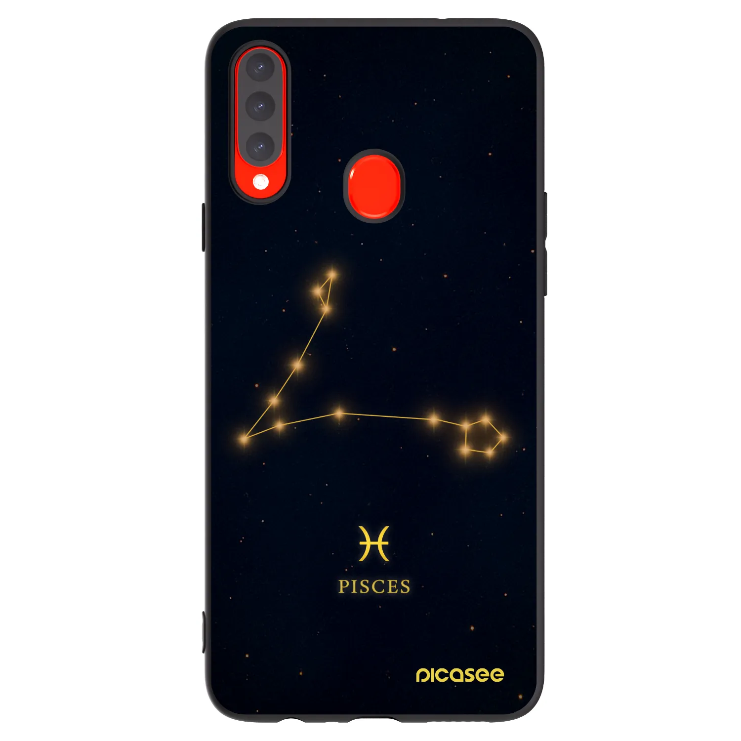 Picasee Samsung Galaxy A20s Hülle - Schwarzes Silikon - PISCES