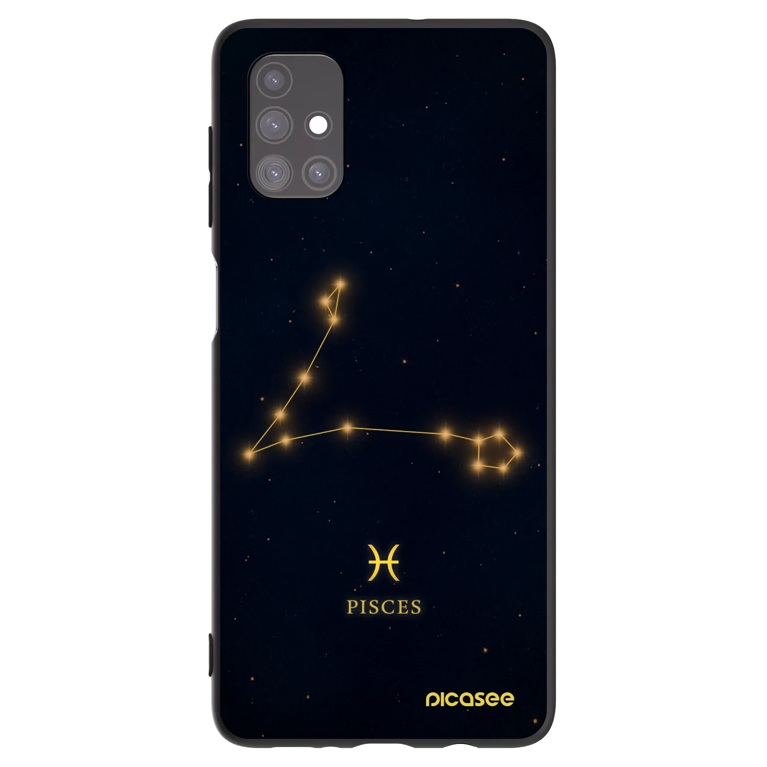 Picasee Samsung Galaxy M51 M515F Hülle - Schwarzes Silikon - PISCES