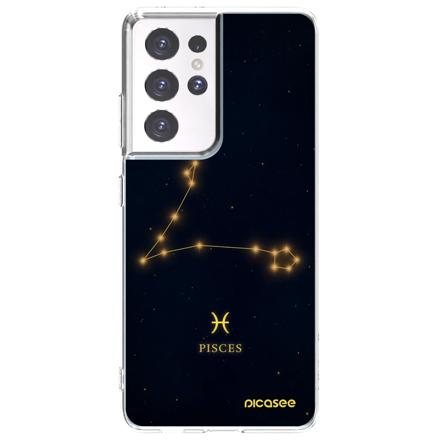 Picasee Samsung Galaxy S21 Ultra 5G G998B Hülle - Transparentes Silikon - PISCES