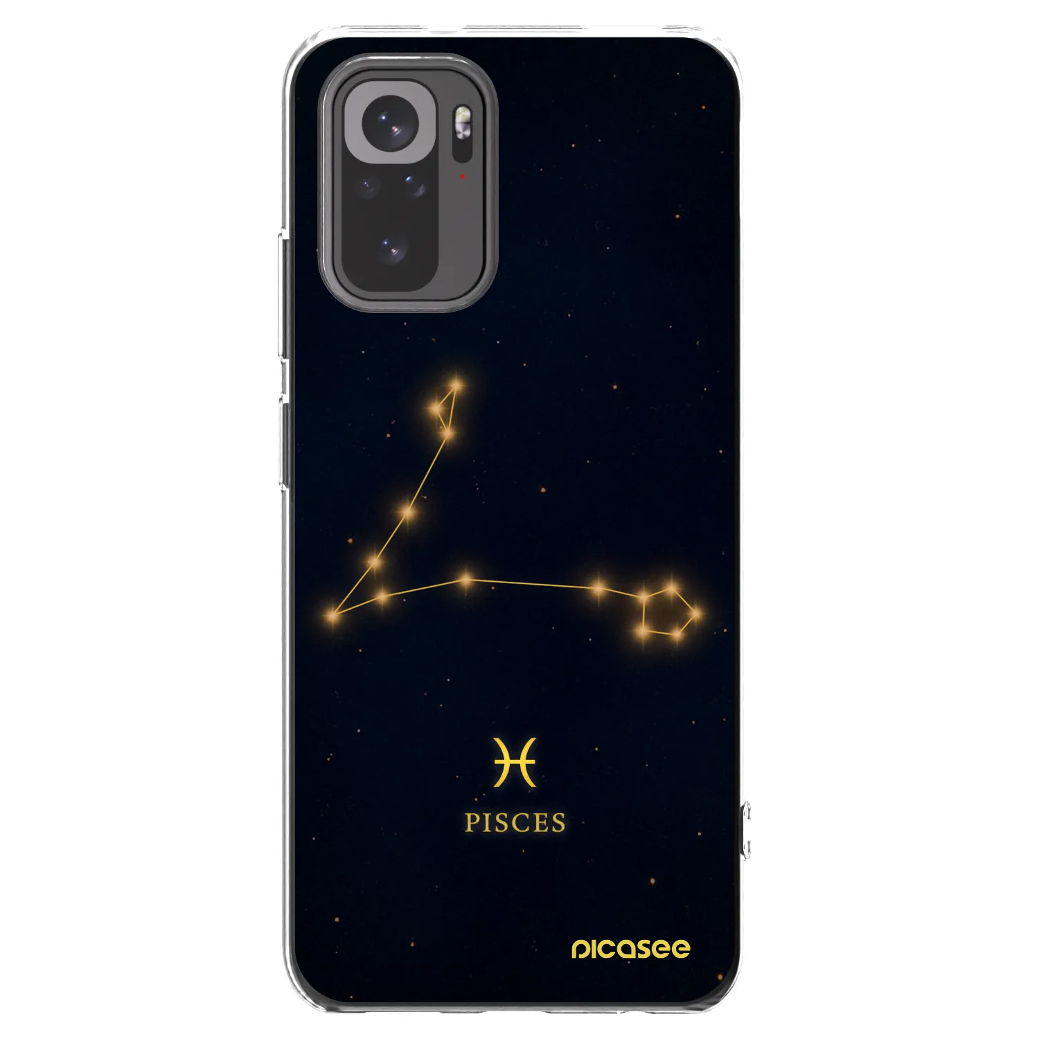 Picasee Xiaomi Redmi Note 10 Hülle - Transparentes Silikon - PISCES