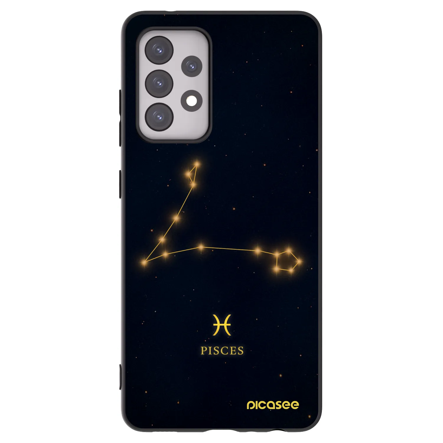 Picasee Samsung Galaxy A52 5G A525F Hülle - Schwarzes Silikon - PISCES
