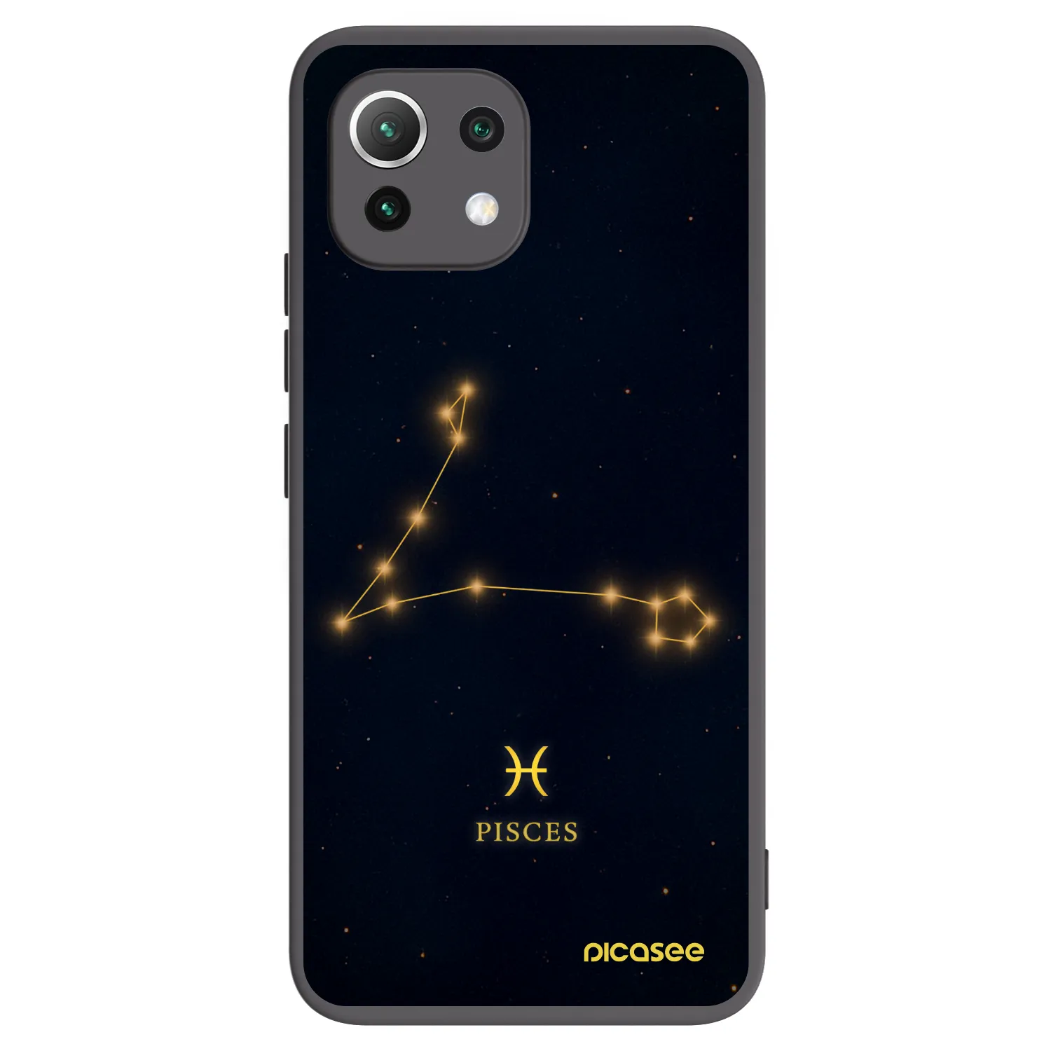 Picasee Xiaomi Mi 11 Lite Hülle - Schwarzes Silikon - PISCES