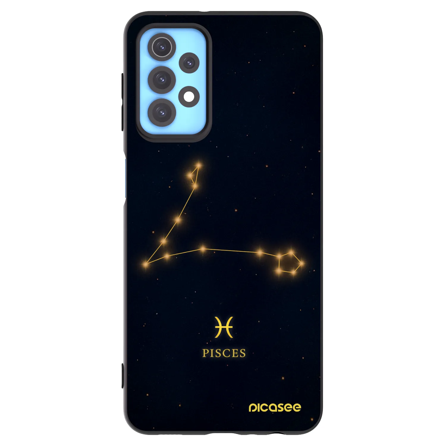 Picasee Samsung Galaxy A32 4G SM-A325F Hülle - Schwarzes Silikon - PISCES