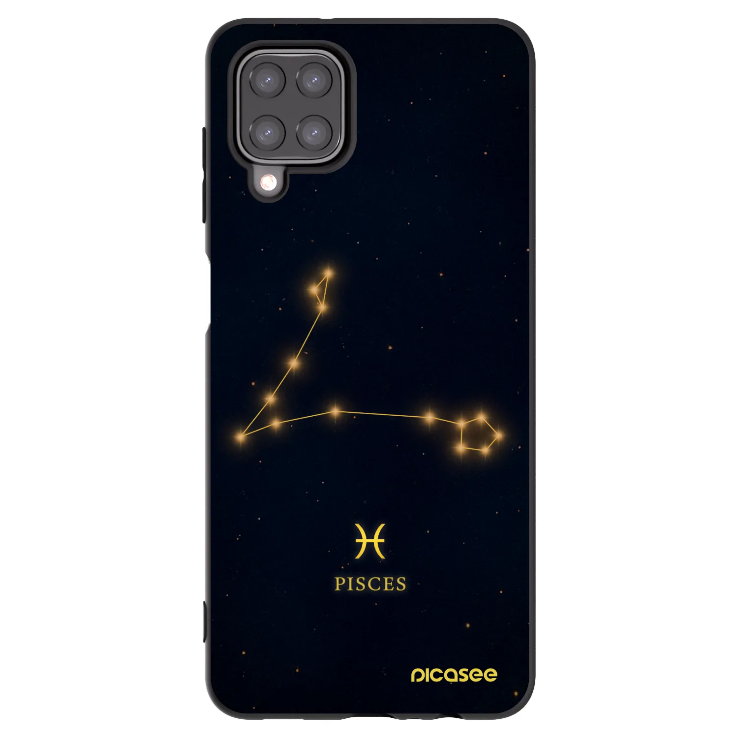 Picasee Samsung Galaxy M12 M127F Hülle - Schwarzes Silikon - PISCES