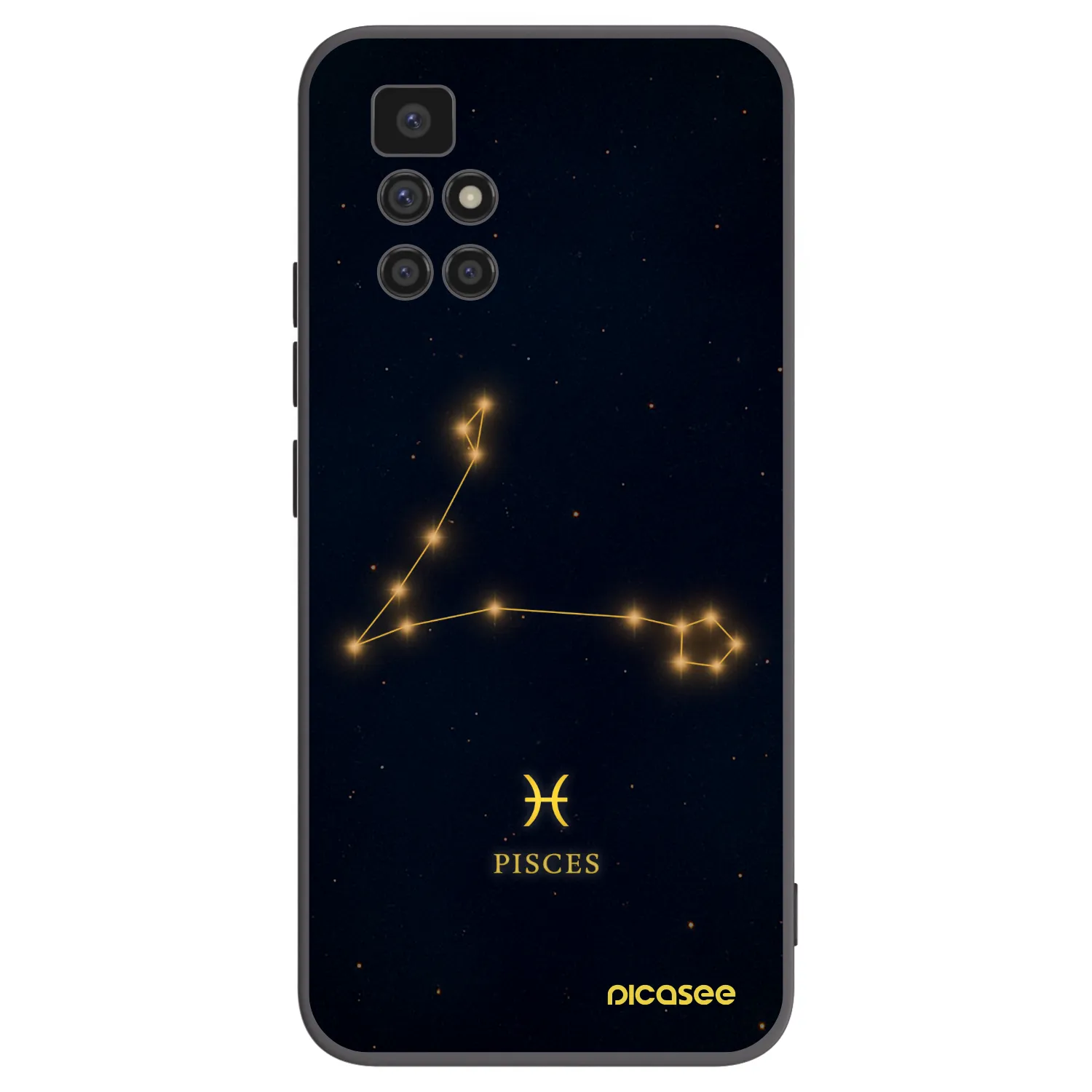Picasee Xiaomi Redmi 10 Hülle - Schwarzes Silikon - PISCES