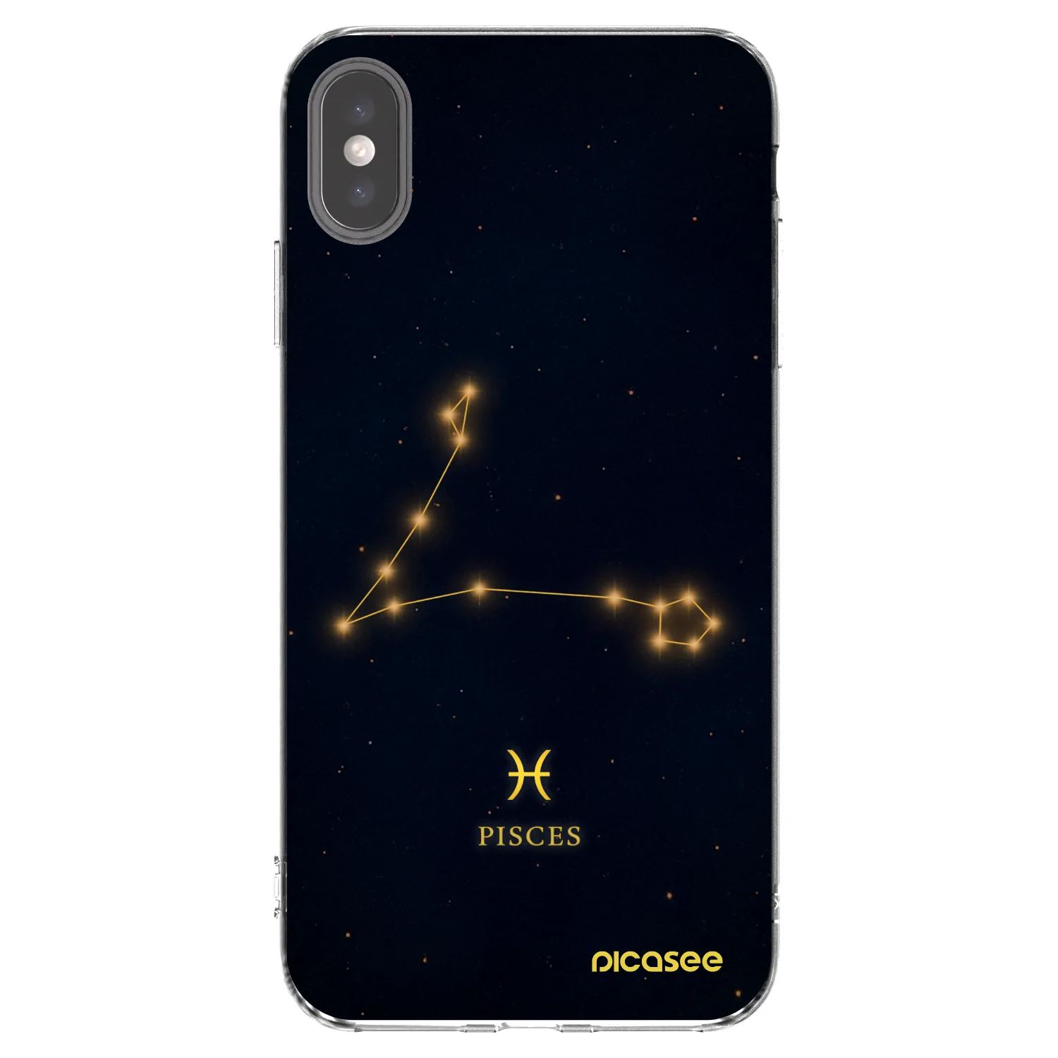 Picasee Apple iPhone XS Max Hülle - Transparentes Silikon - PISCES