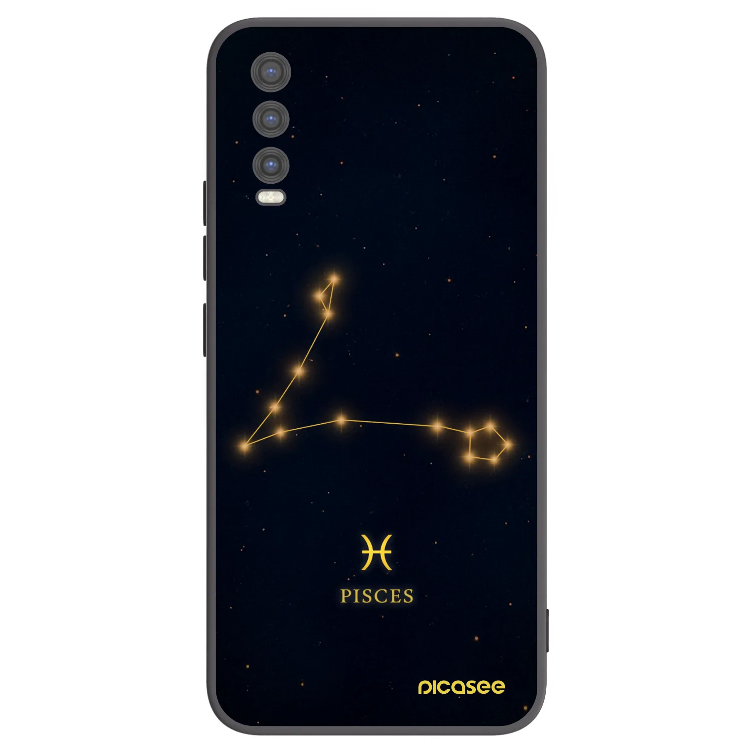 Picasee Vivo Y20s Hülle - Schwarzes Silikon - PISCES