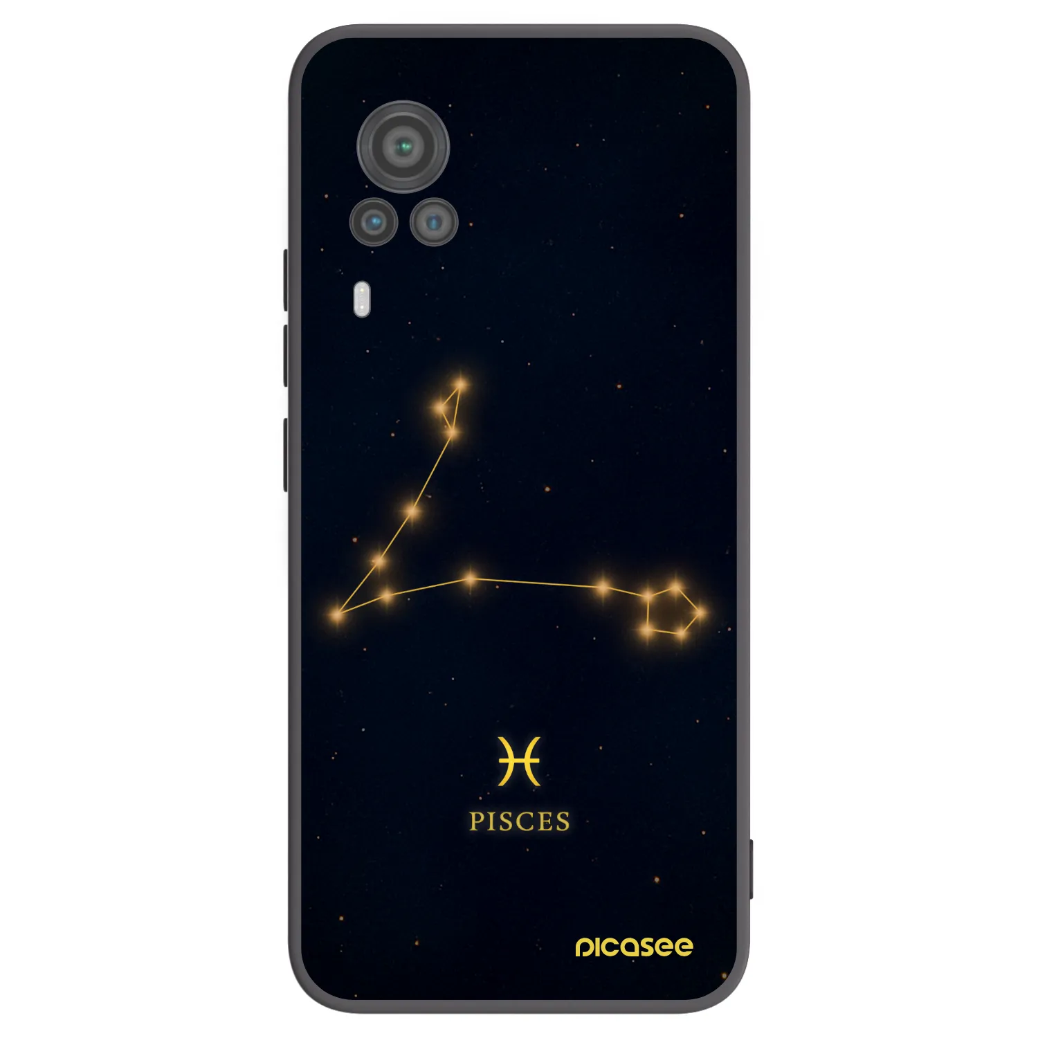 Picasee Vivo X60 Pro 5G Hülle - Schwarzes Silikon - PISCES