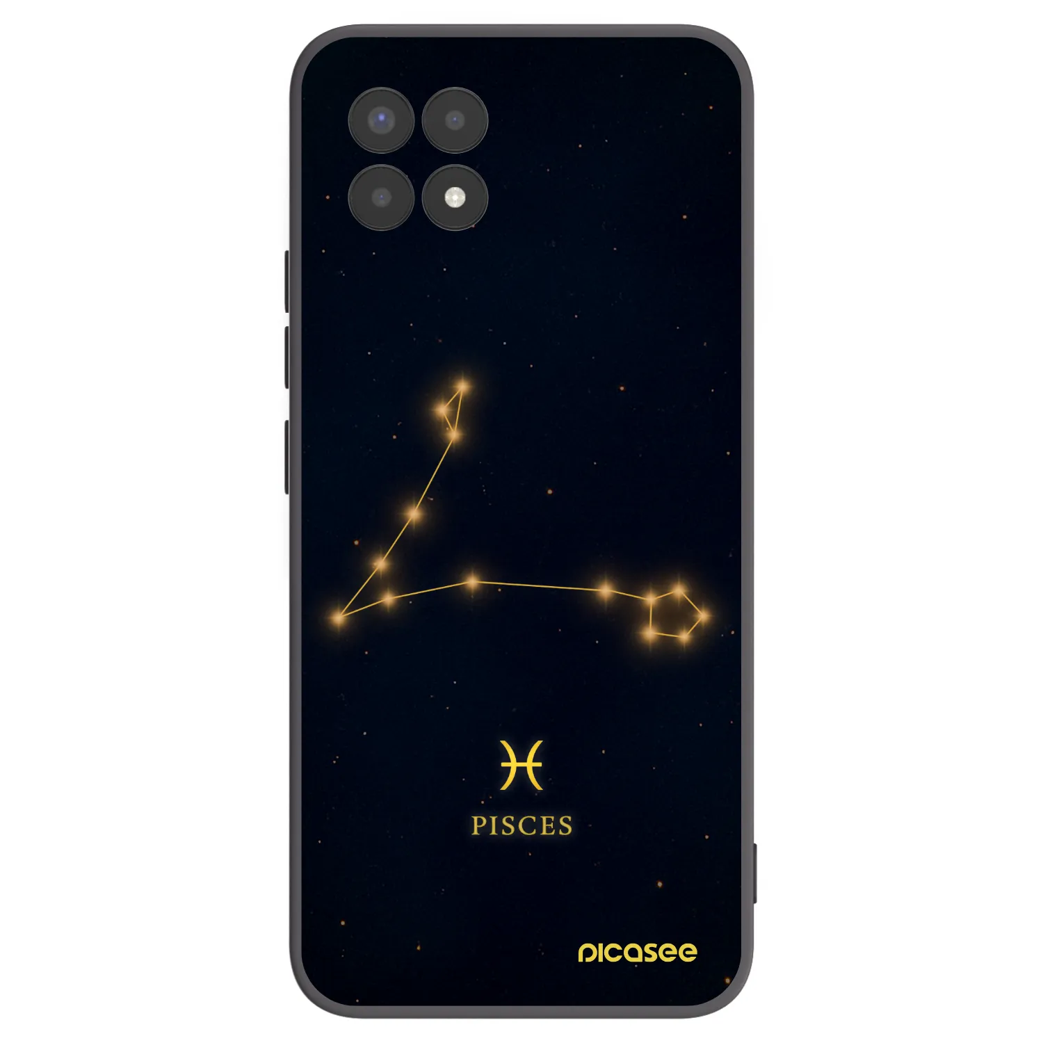 Picasee Realme 8i Hülle - Schwarzes Silikon - PISCES