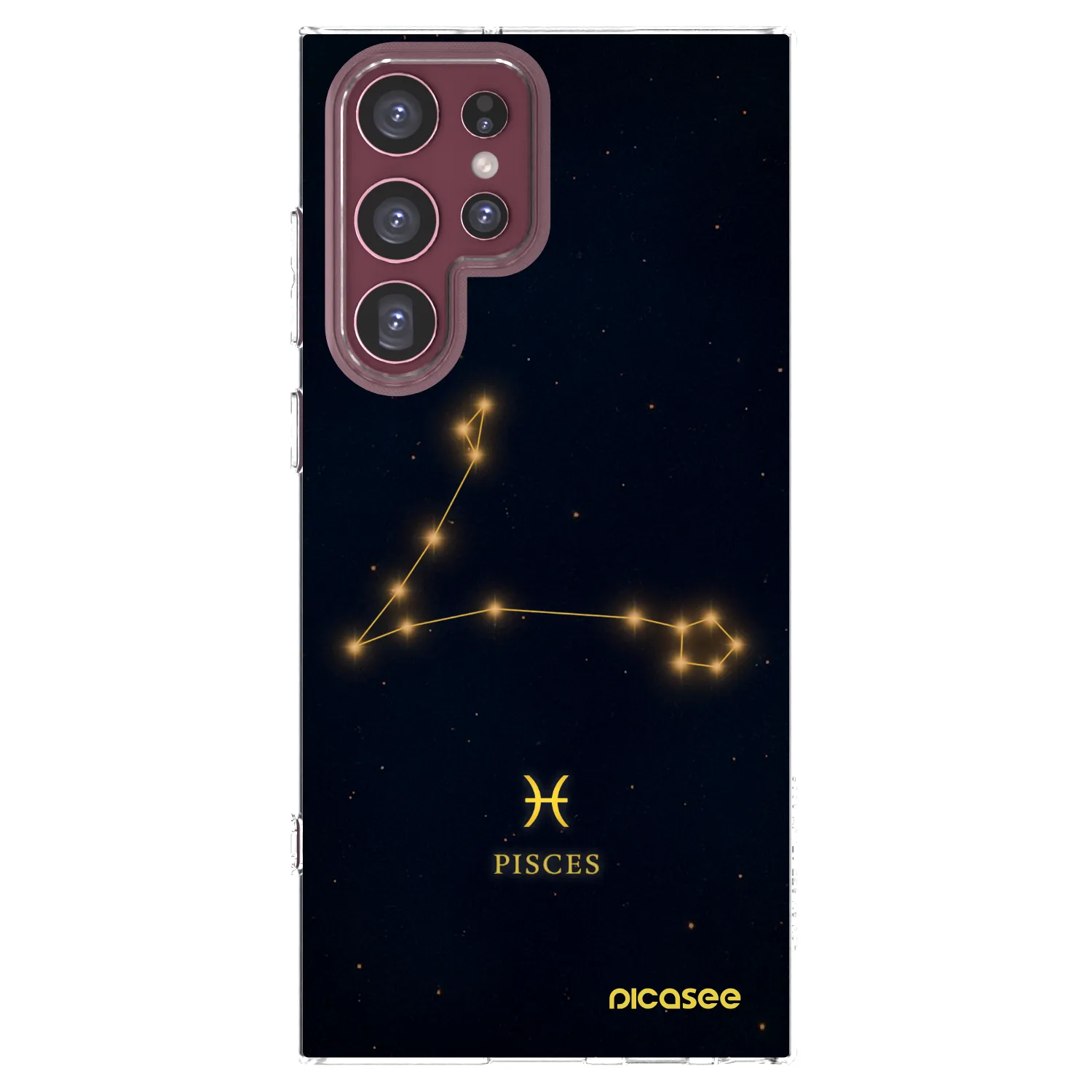 Picasee Samsung Galaxy S22 Ultra 5G Hülle - Transparentes Silikon - PISCES