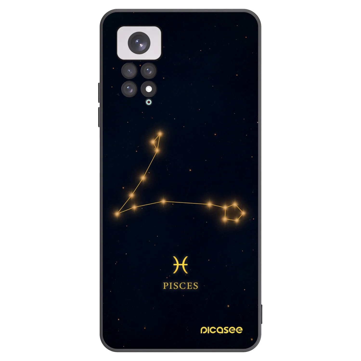 Picasee Xiaomi Redmi Note 11 Hülle - Schwarzes Silikon - PISCES