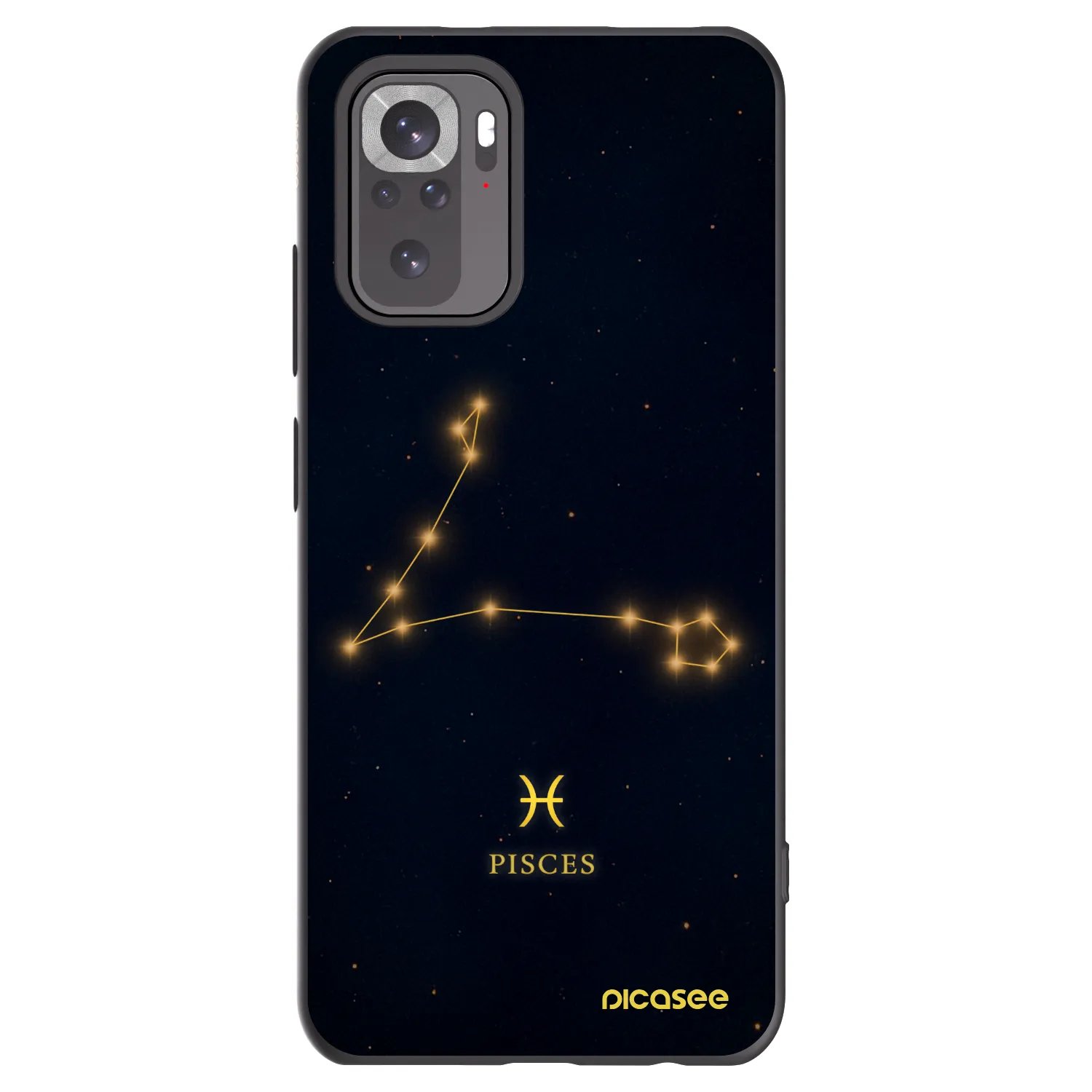 Picasee Xiaomi Redmi Note 11S 4G Hülle - Schwarzes Silikon - PISCES