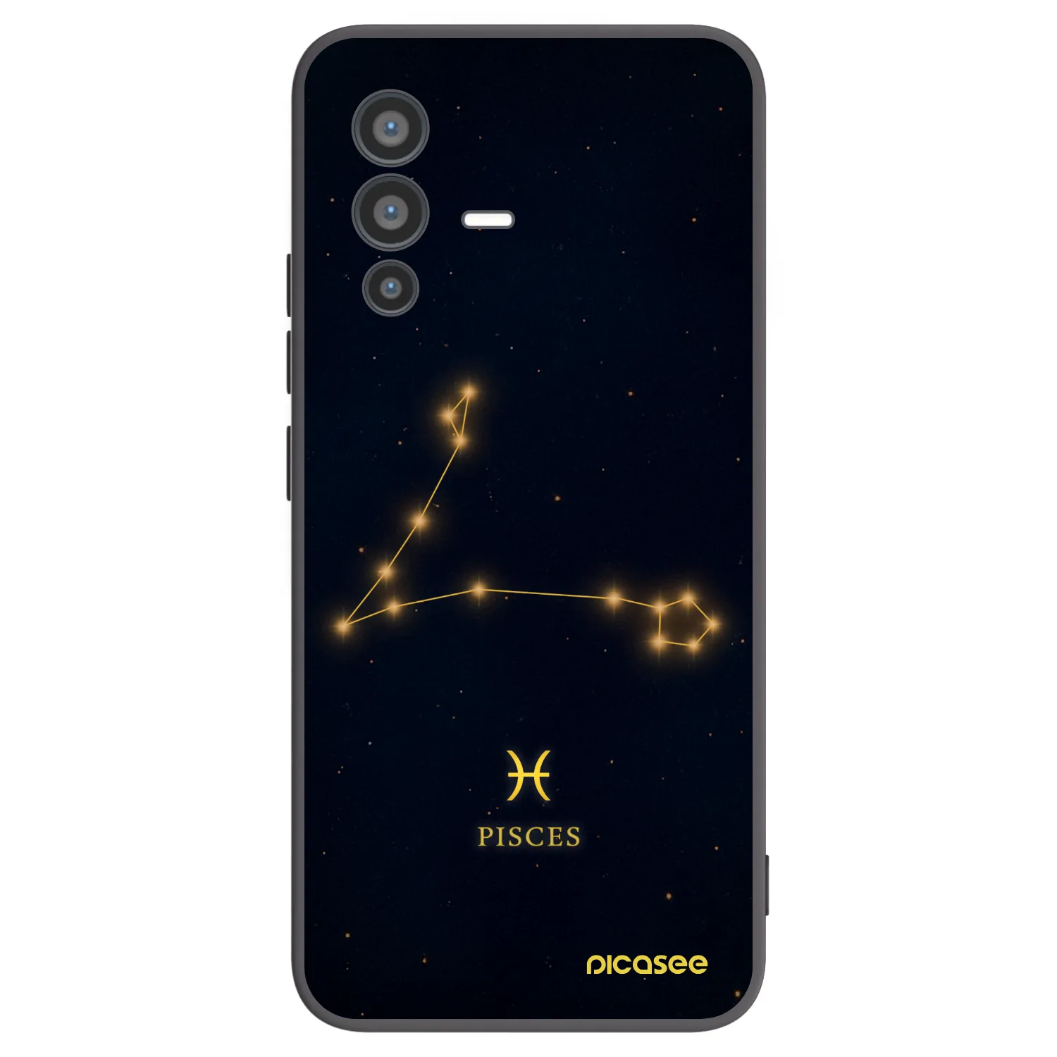 Picasee Vivo V23 5G Hülle - Schwarzes Silikon - PISCES