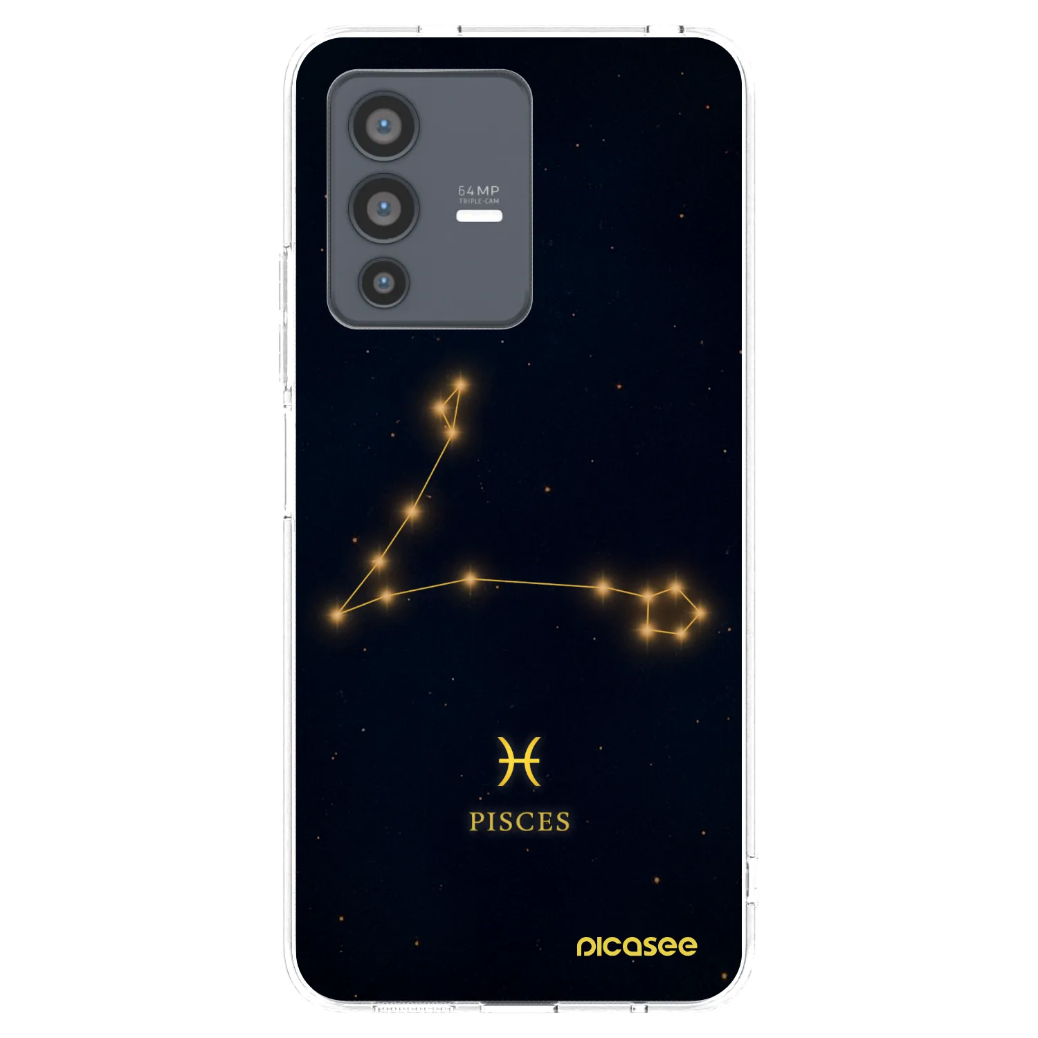 Picasee Vivo V23 5G Hülle - Transparentes Silikon - PISCES