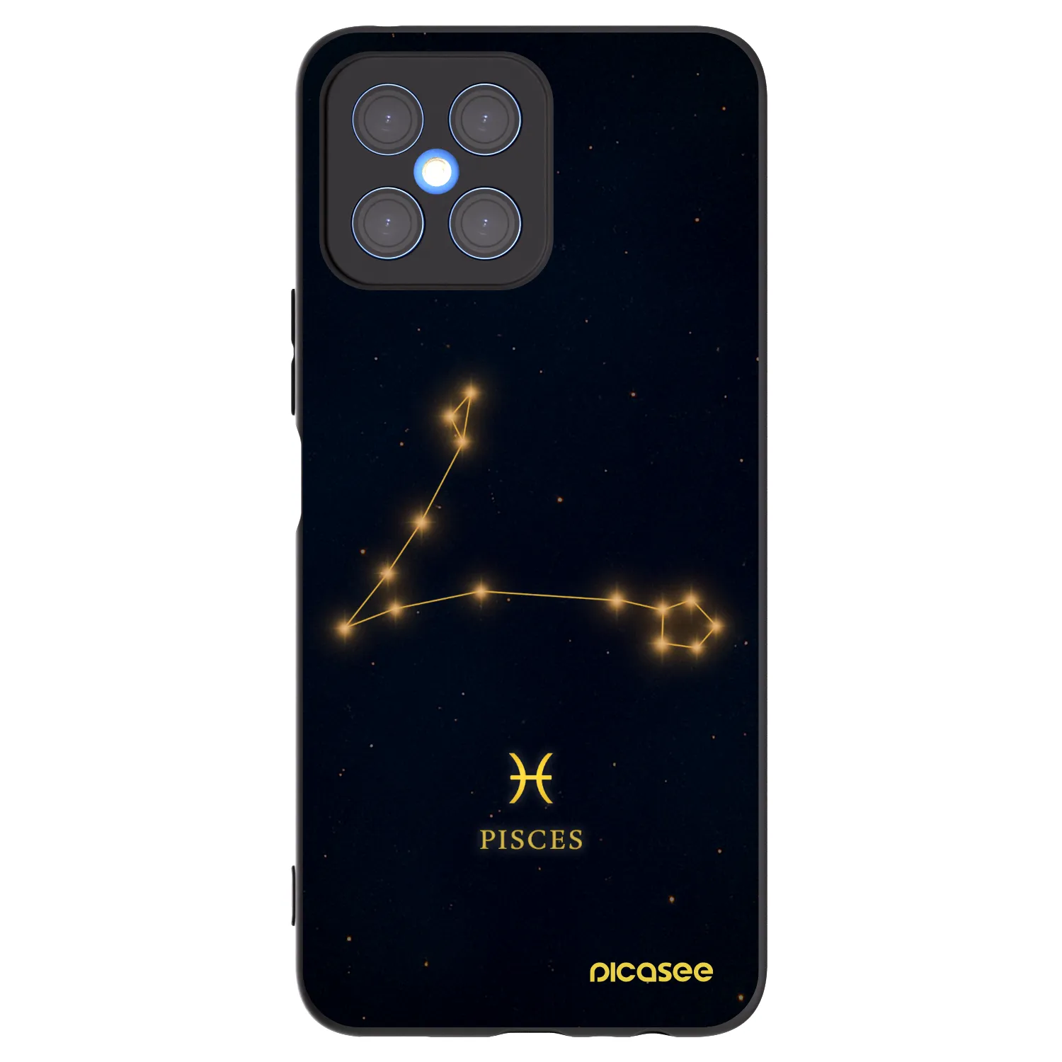 Picasee Honor X8 4G Hülle - Schwarzes Silikon - PISCES
