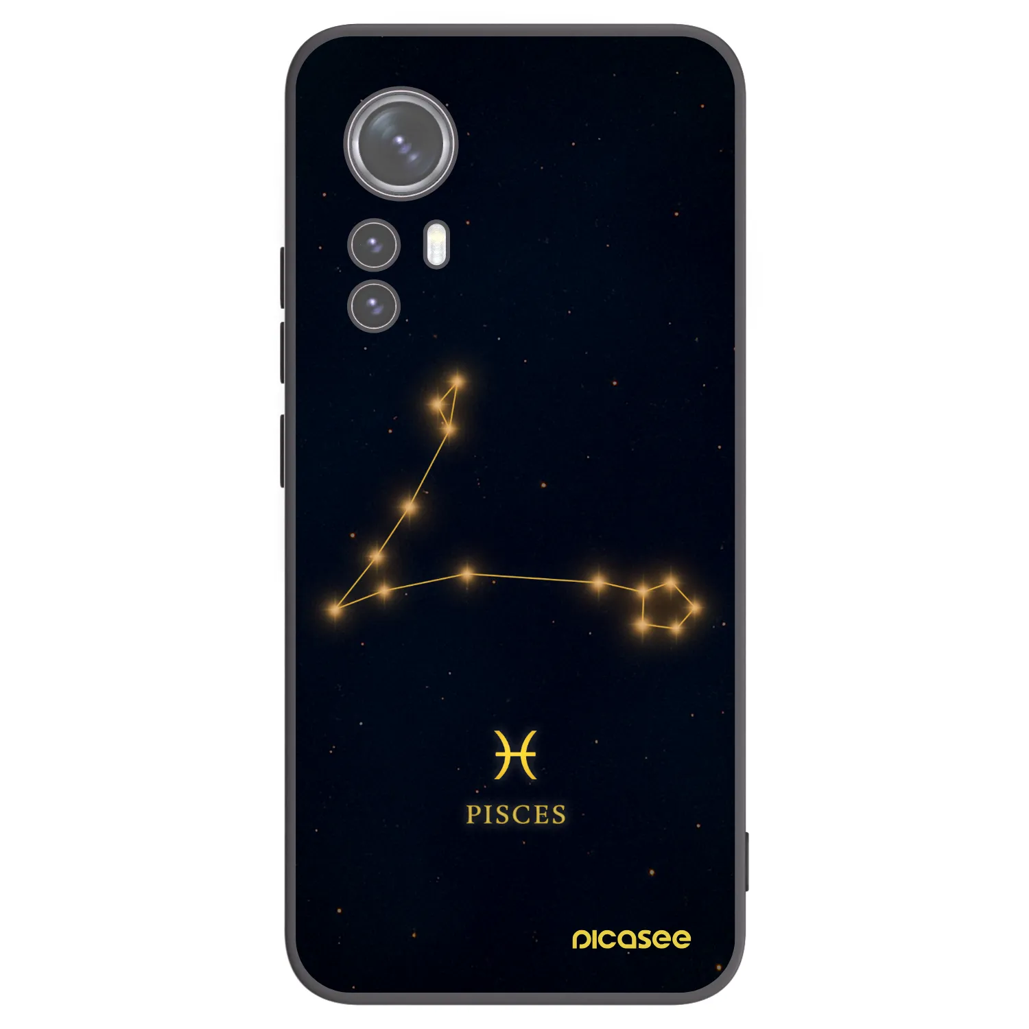 Picasee Xiaomi 12X Hülle - Schwarzes Silikon - PISCES