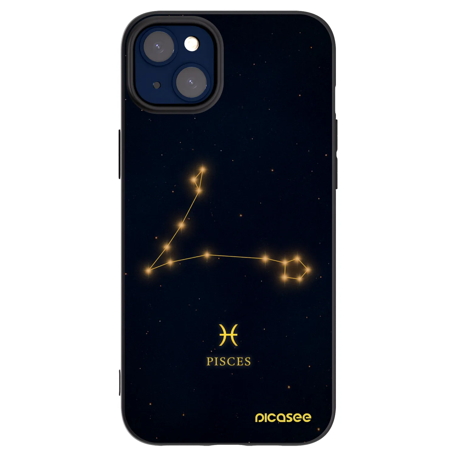 Picasee Apple iPhone 14 Plus Hülle - Schwarzes Silikon - PISCES