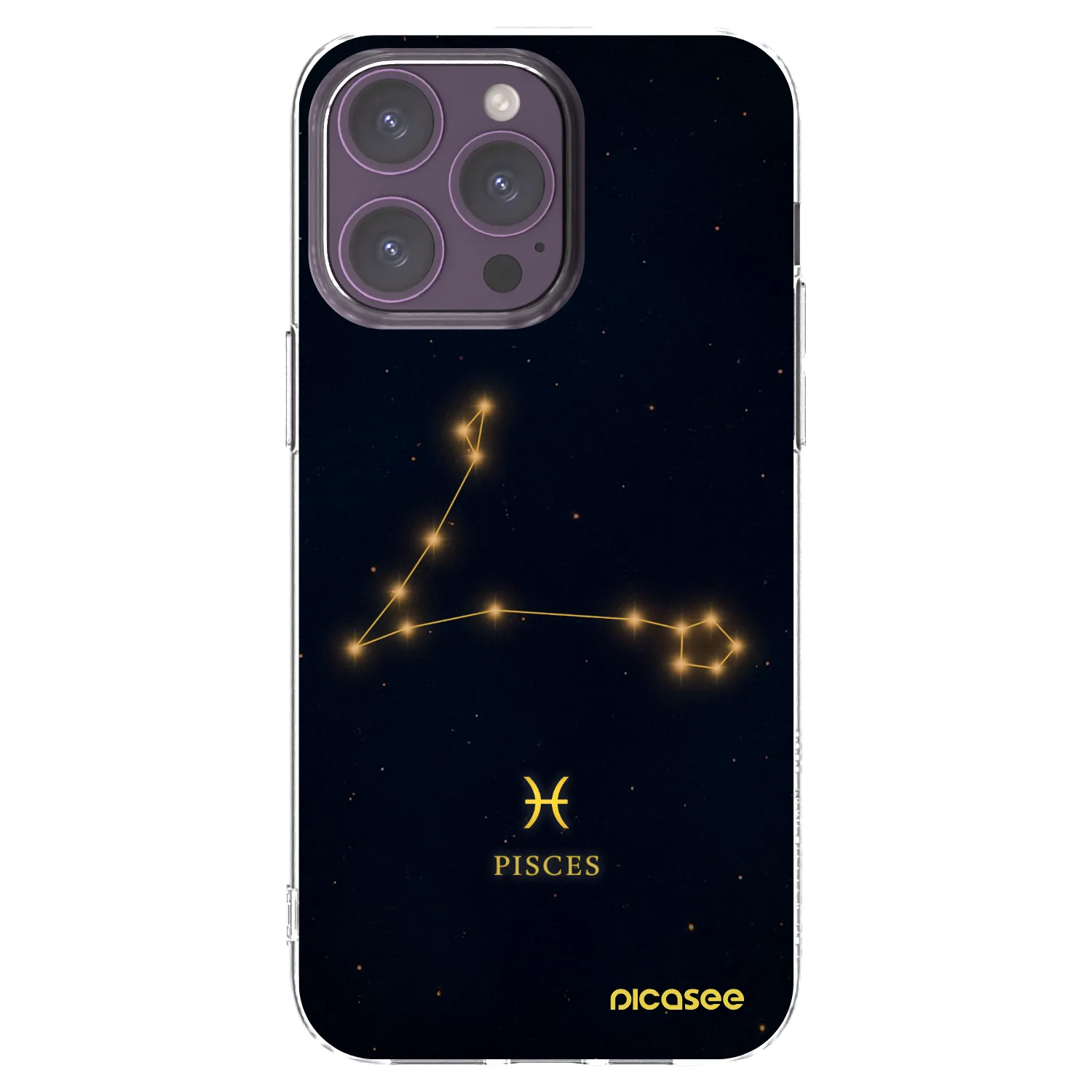 Picasee Apple iPhone 14 Pro Max Hülle - Transparentes Silikon - PISCES
