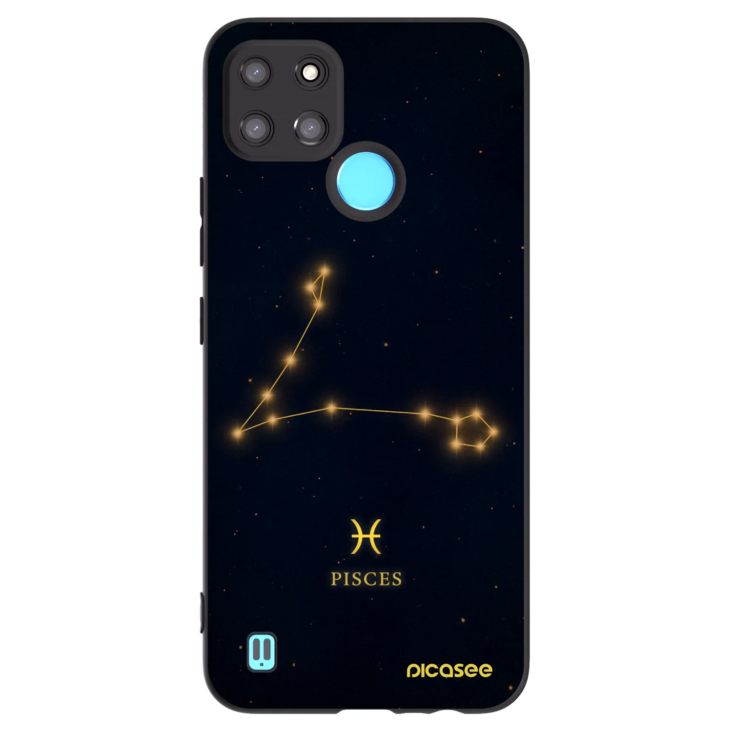 Picasee Realme C21Y Hülle - Schwarzes Silikon - PISCES