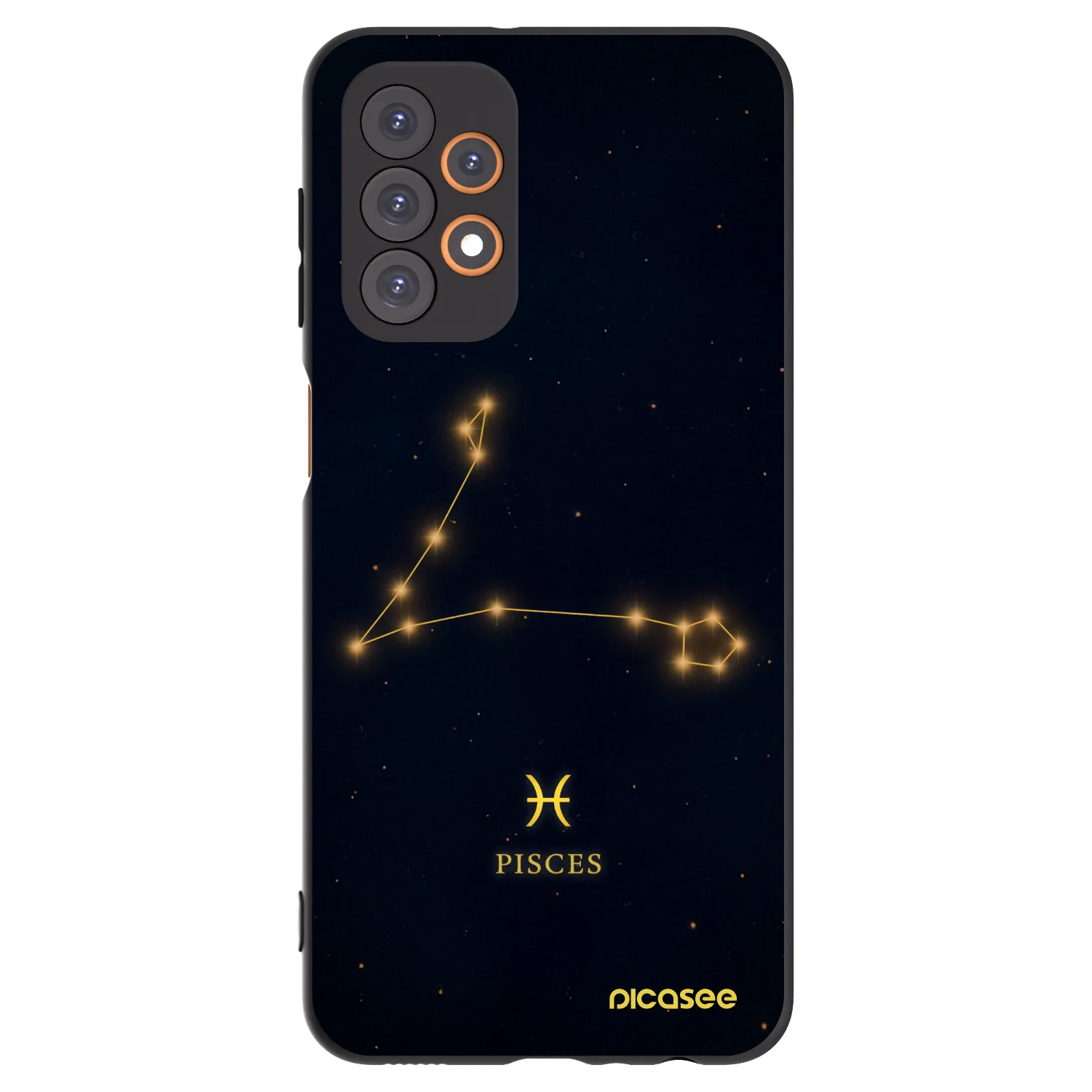 Picasee Samsung Galaxy A23 A235F 4G Hülle - Schwarzes Silikon - PISCES