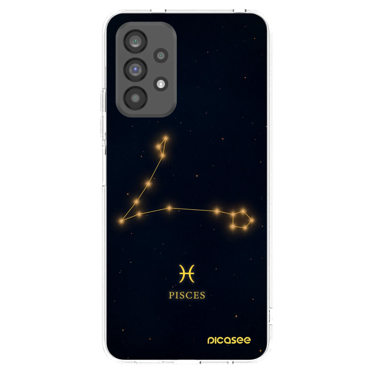 Picasee Samsung Galaxy A73 5G Hülle - Transparentes Silikon - PISCES
