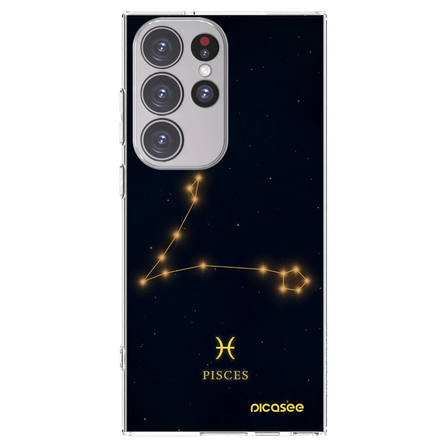Picasee Samsung Galaxy S23 Ultra 5G Hülle - Transparentes Silikon - PISCES