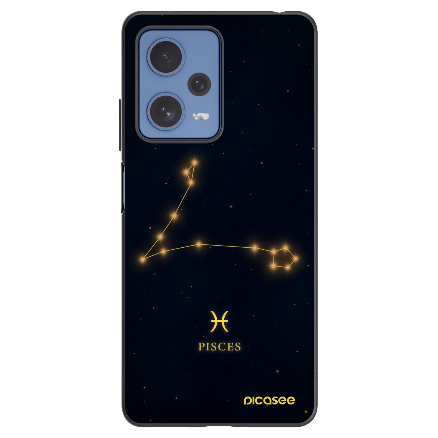 Picasee Xiaomi Redmi Note 12 Pro 5G Hülle - Schwarzes Silikon - PISCES