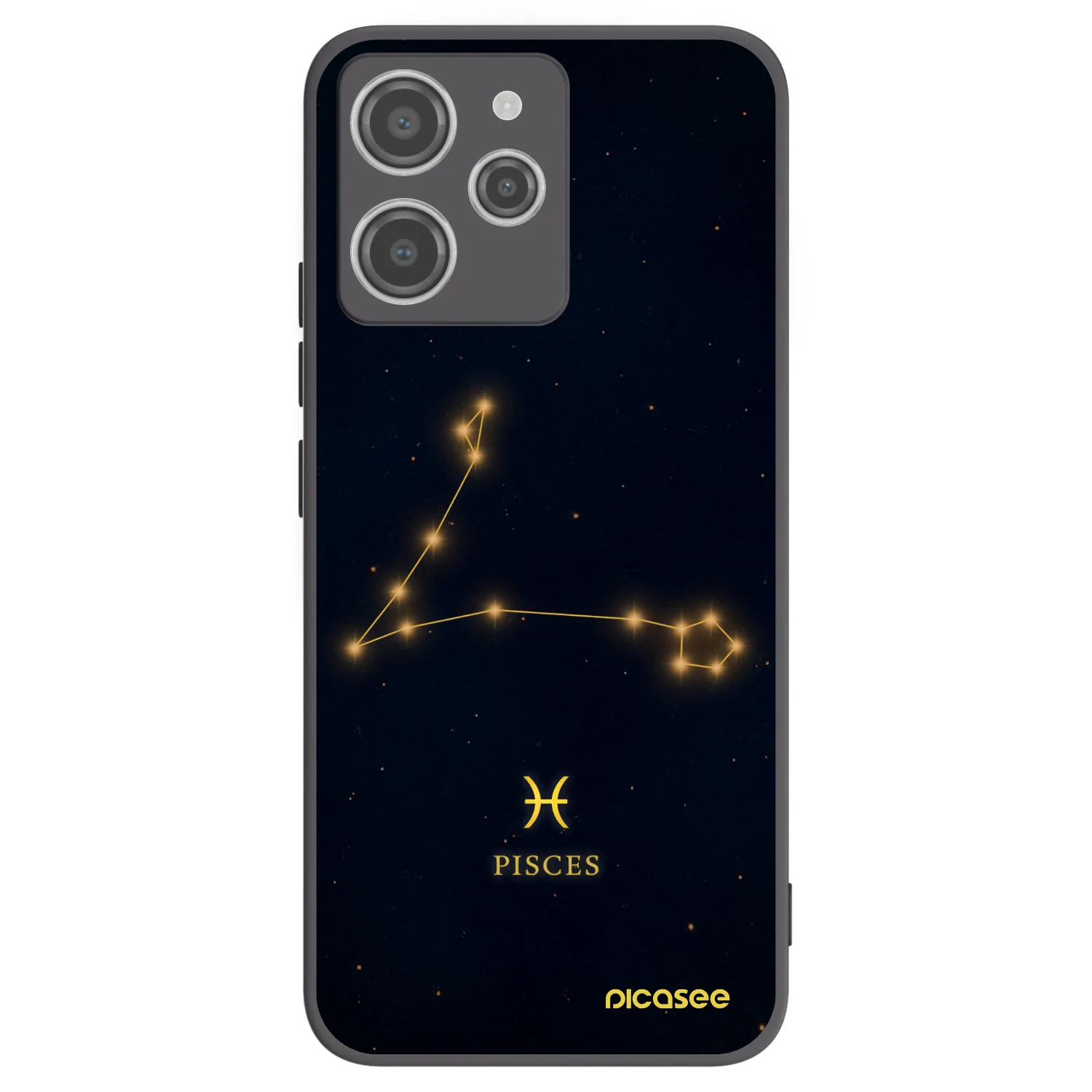 Picasee Xiaomi Redmi 12 4G Hülle - Schwarzes Silikon - PISCES