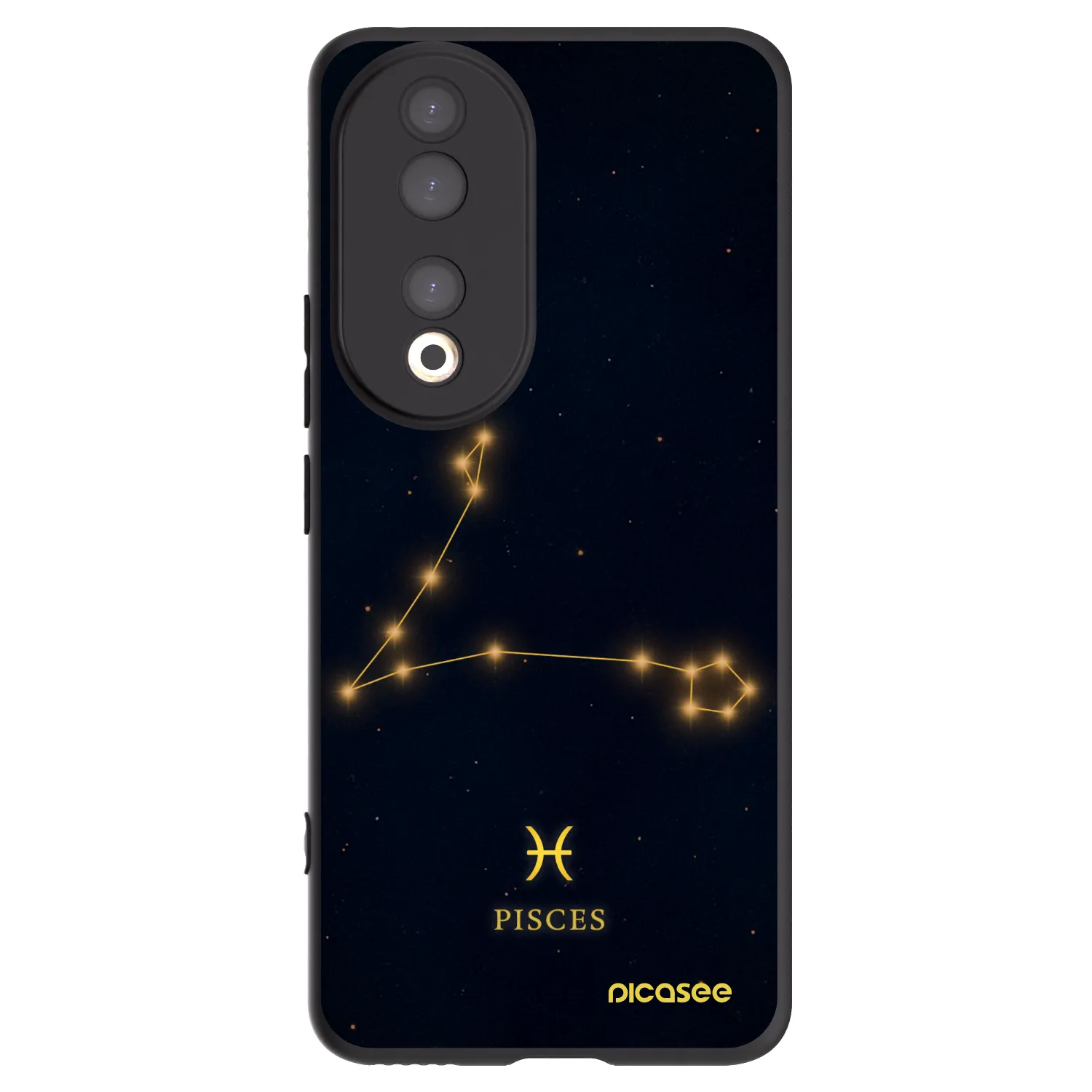 Picasee Honor 90 5G Hülle - Schwarzes Silikon - PISCES