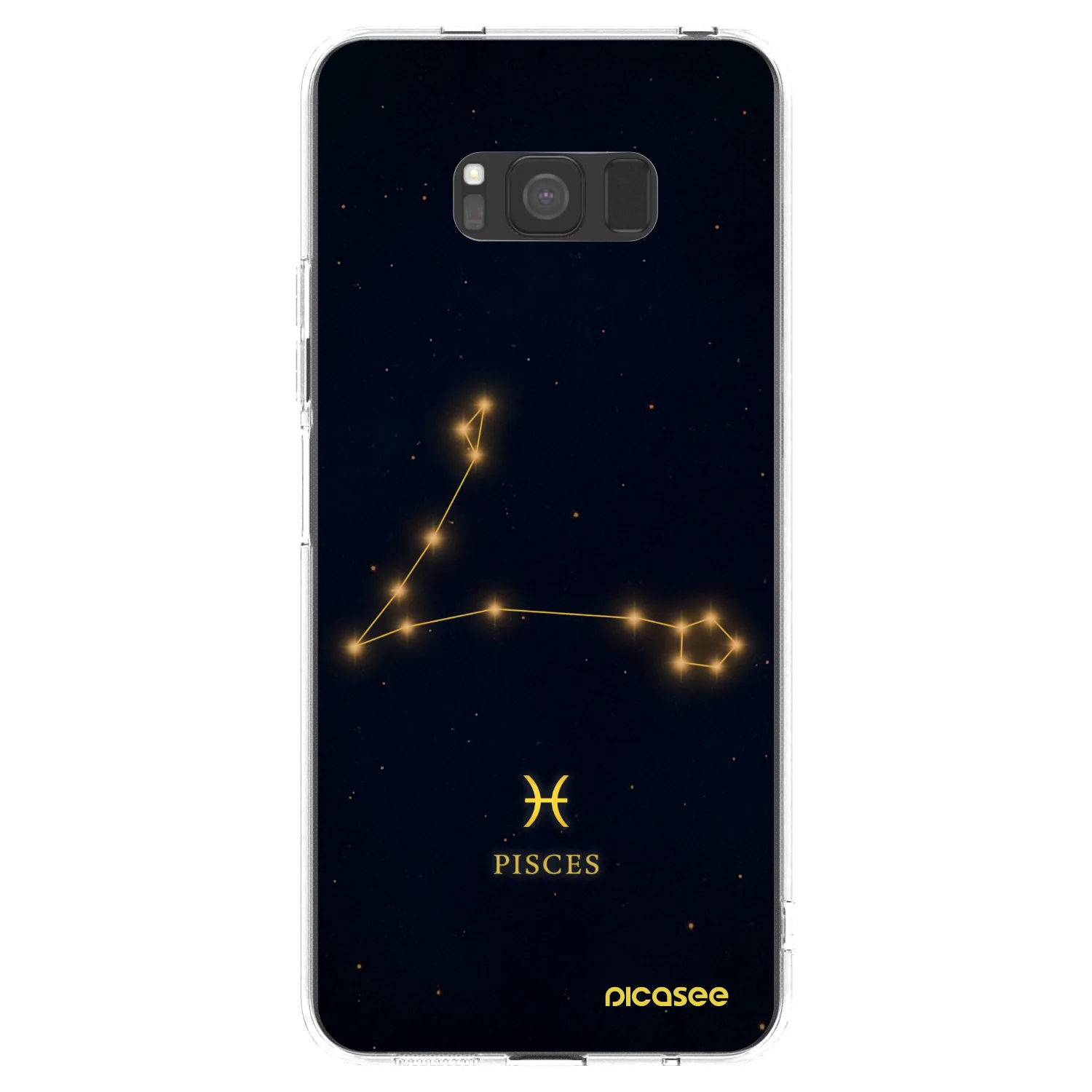 Picasee Samsung Galaxy S8 G950F Hülle - Transparentes Silikon - PISCES
