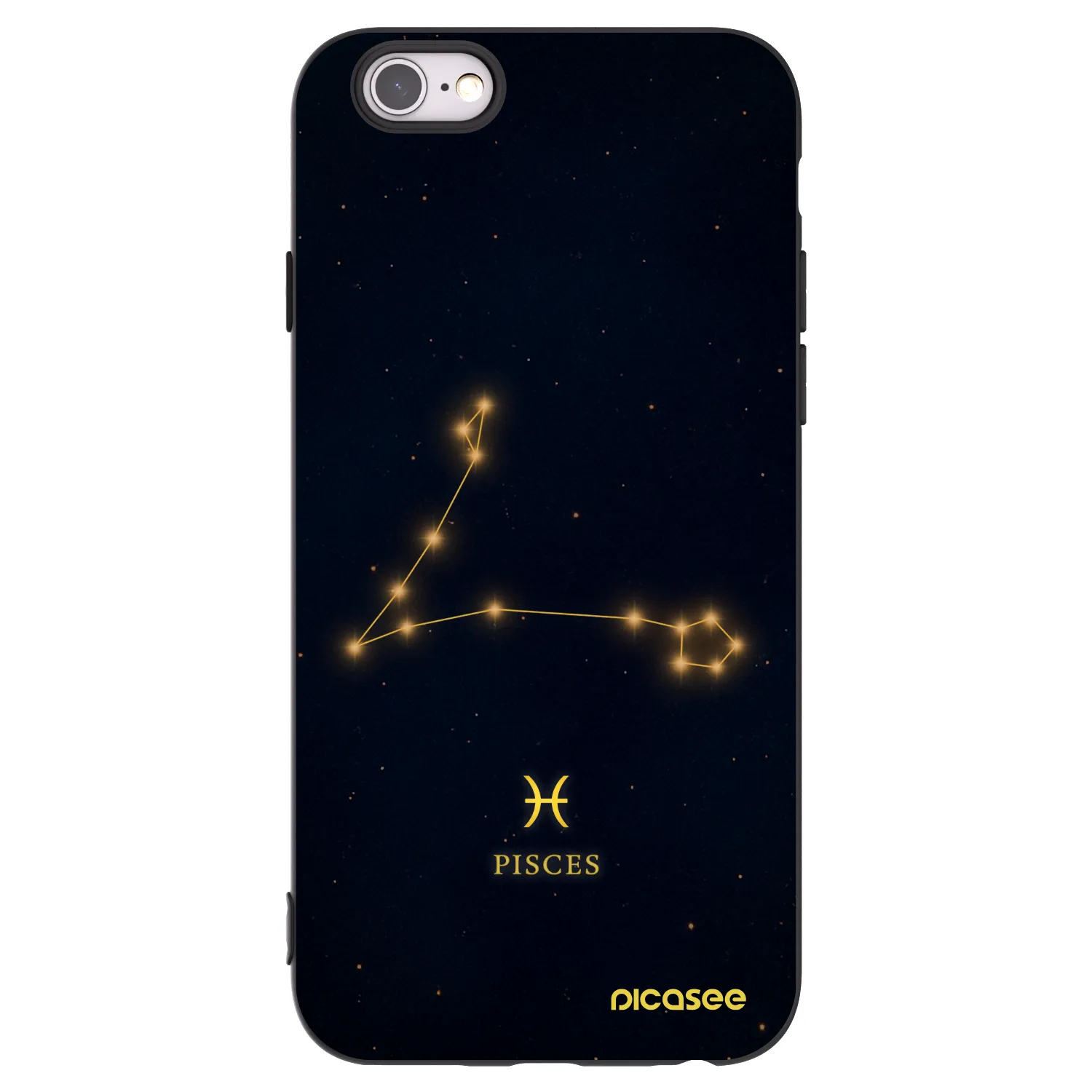 Picasee Apple iPhone 6/6S Hülle - Schwarzes Silikon - PISCES