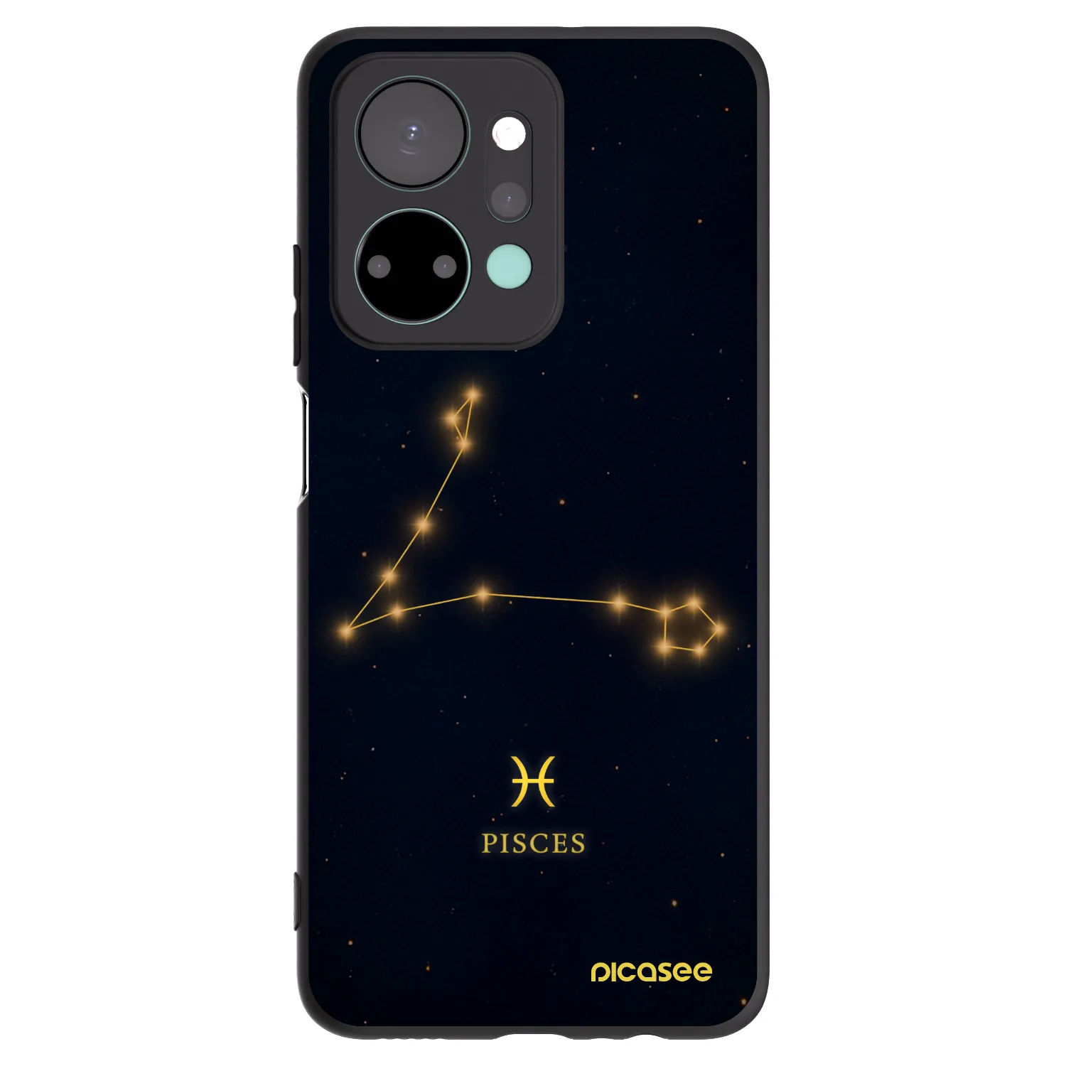 Picasee Honor X7a Hülle - Schwarzes Silikon - PISCES