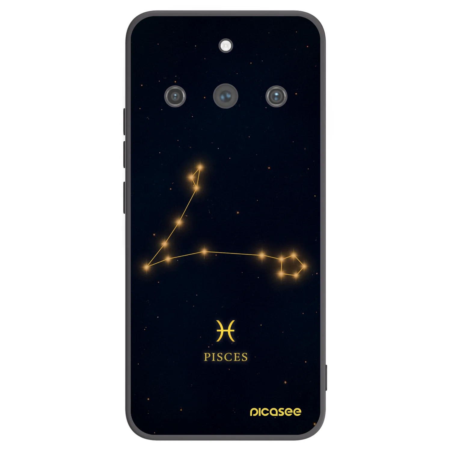 Picasee Realme 11 Pro+ Hülle - Schwarzes Silikon - PISCES
