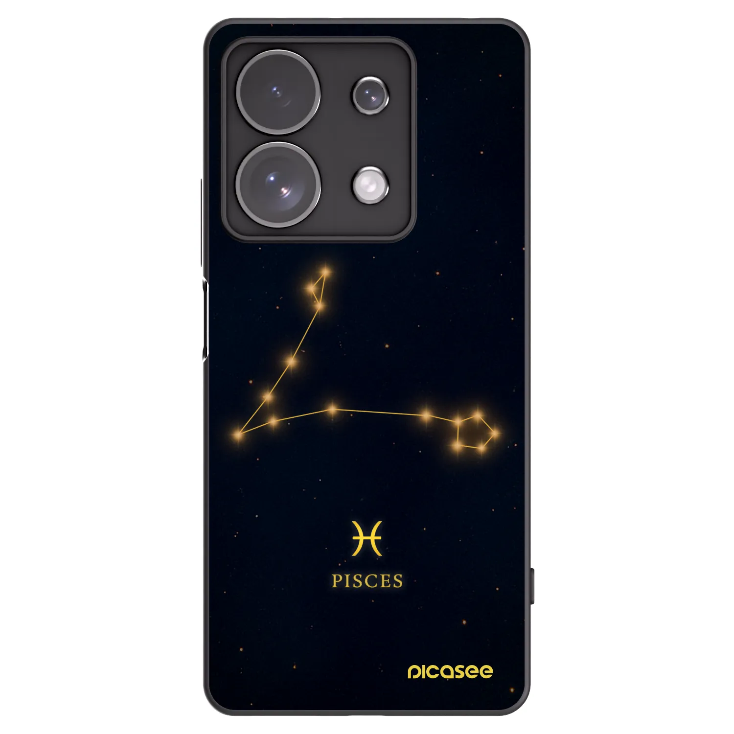 Picasee Xiaomi Redmi Note 13 Pro 4G Hülle - Schwarzes Silikon - PISCES