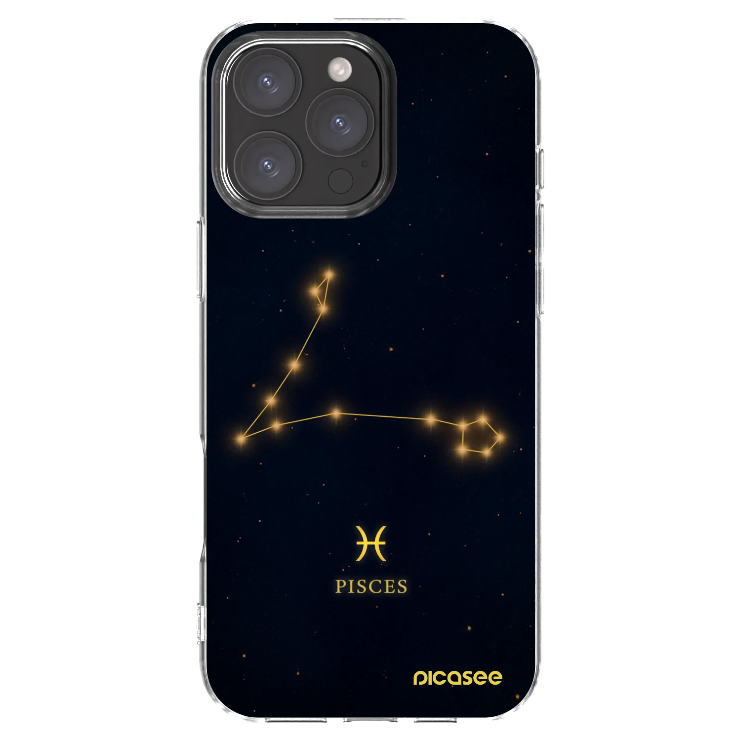 Picasee Apple iPhone 16 Pro Max Hülle - Transparentes Silikon - PISCES