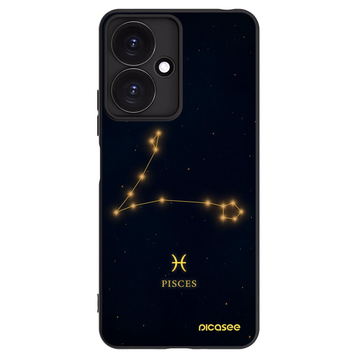 Picasee Xiaomi Redmi 13C 5G Hülle - Schwarzes Silikon - PISCES