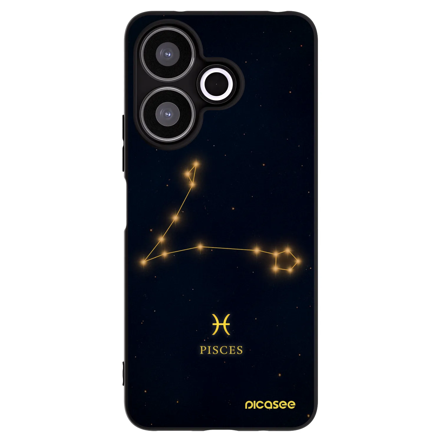Picasee Xiaomi Redmi 13 4G Hülle - Schwarzes Silikon - PISCES