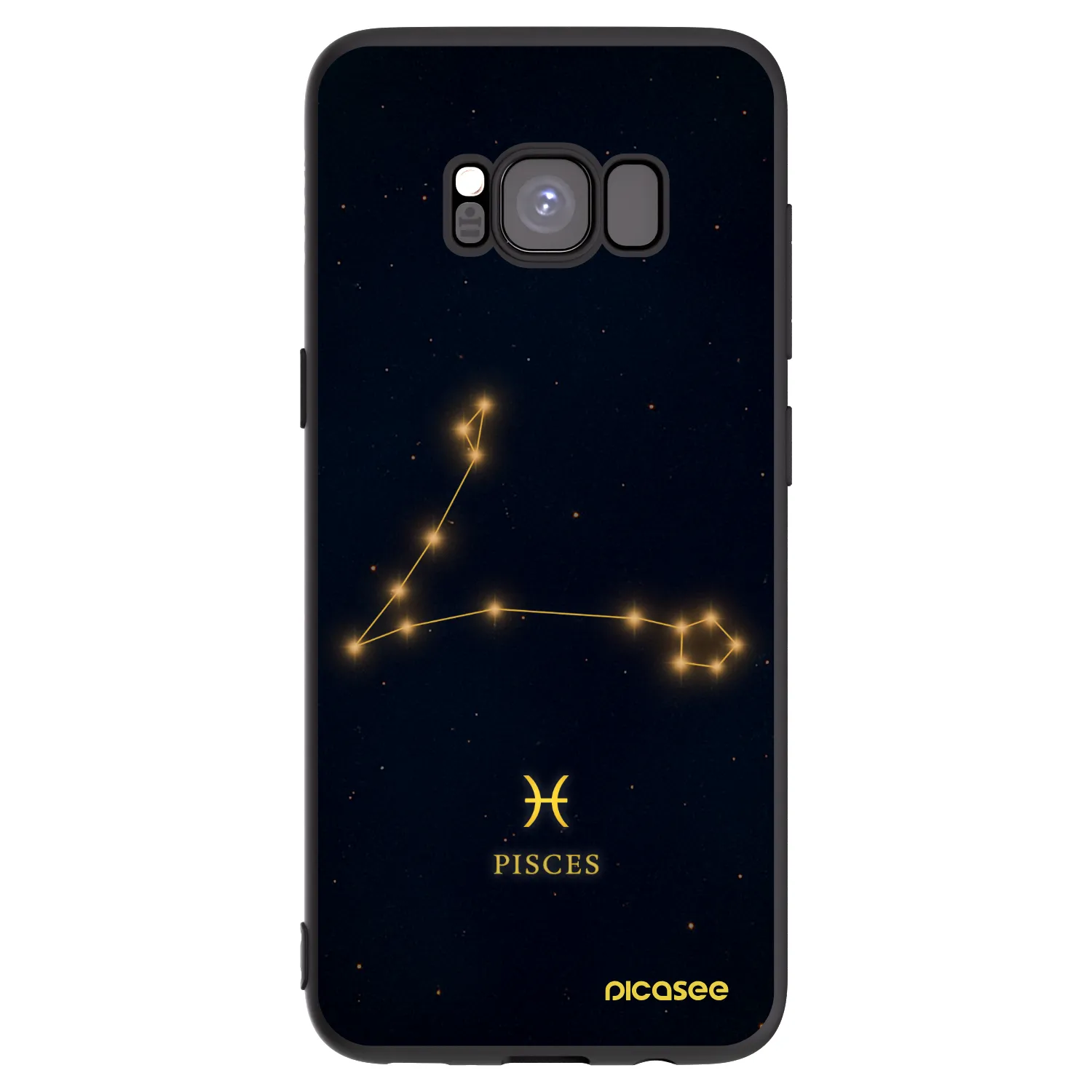 Picasee Samsung Galaxy S8 G950F Hülle - Schwarzes Silikon - PISCES