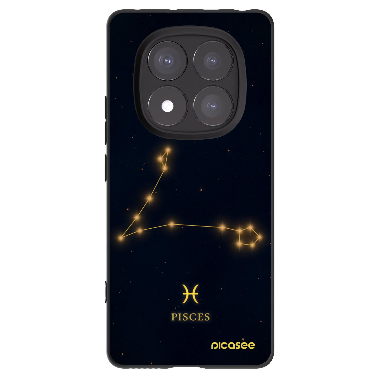 Picasee Xiaomi Redmi Note 14 Pro+ 5G Hülle - Schwarzes Silikon - PISCES