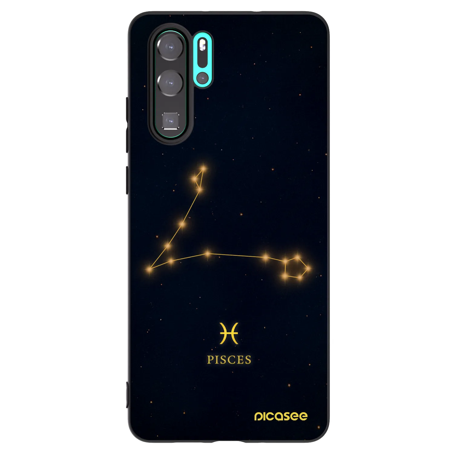 Picasee Huawei P30 Pro Hülle - Schwarzes Silikon - PISCES